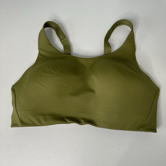 Athleta Advance Sprint Sports Bra Size 36D Arboretum Olive Green - Picture 1 of 7